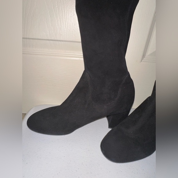 LK Bennett women’s Black Suede Knee-High Boots 38.5 fall winter closet staple - Picture 5 of 16